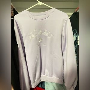 Purple preppy hoodie oversized